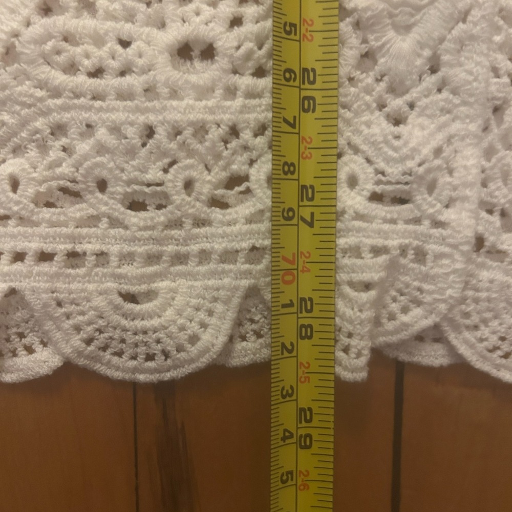Unbranded Blouse Size M White Cotton Lace Crochet Tunic Cottagecore Angelcore - Picture 5 of 7